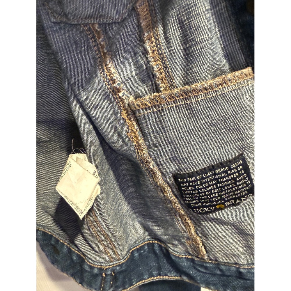 Lucky Brand Pixie Denim Jacket Medium Wash Blue‎ Trucker 7W12247 Womens Medium - Picture 8 of 16